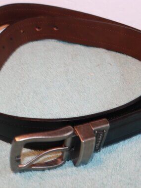 Dickies Reversible Belt Men 46-48 Brown Black Coated Leather